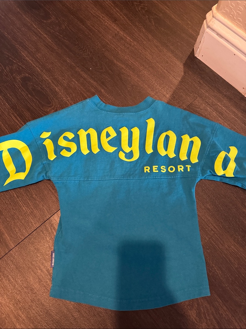 Disney Teal Kids Long-Sleeve Shirt with Yellow Disneyland Resort Logo